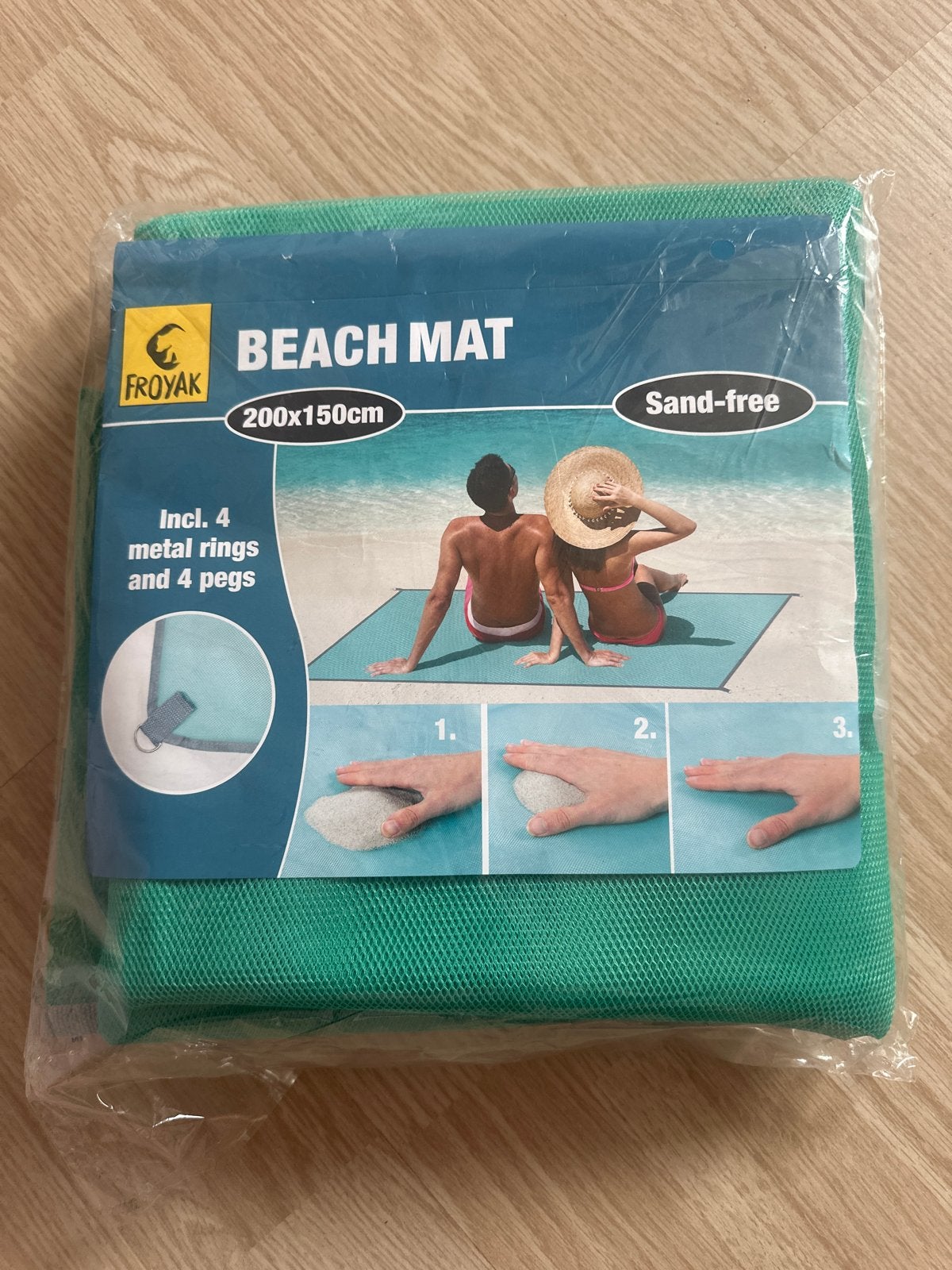 Froyak Strandmat 200x150cm - Zandvrij, Ophalen of Verzenden, Nieuw