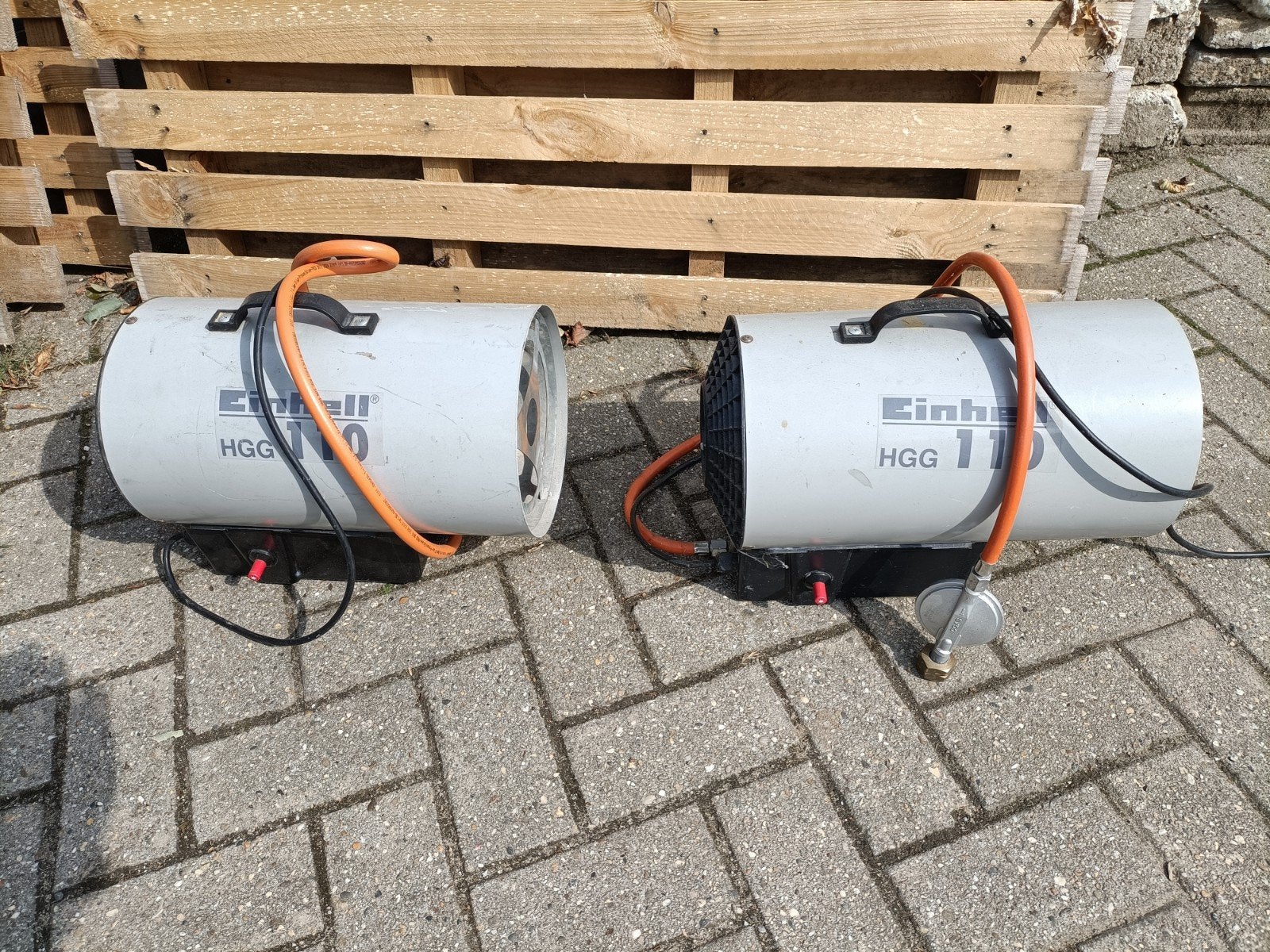 Einhell HGG 110 Gas heteluchtkanon - 2 stuks, Huis en Inrichting, Kachels, Ophalen, Gebruikt, Gas, Vrijstaand