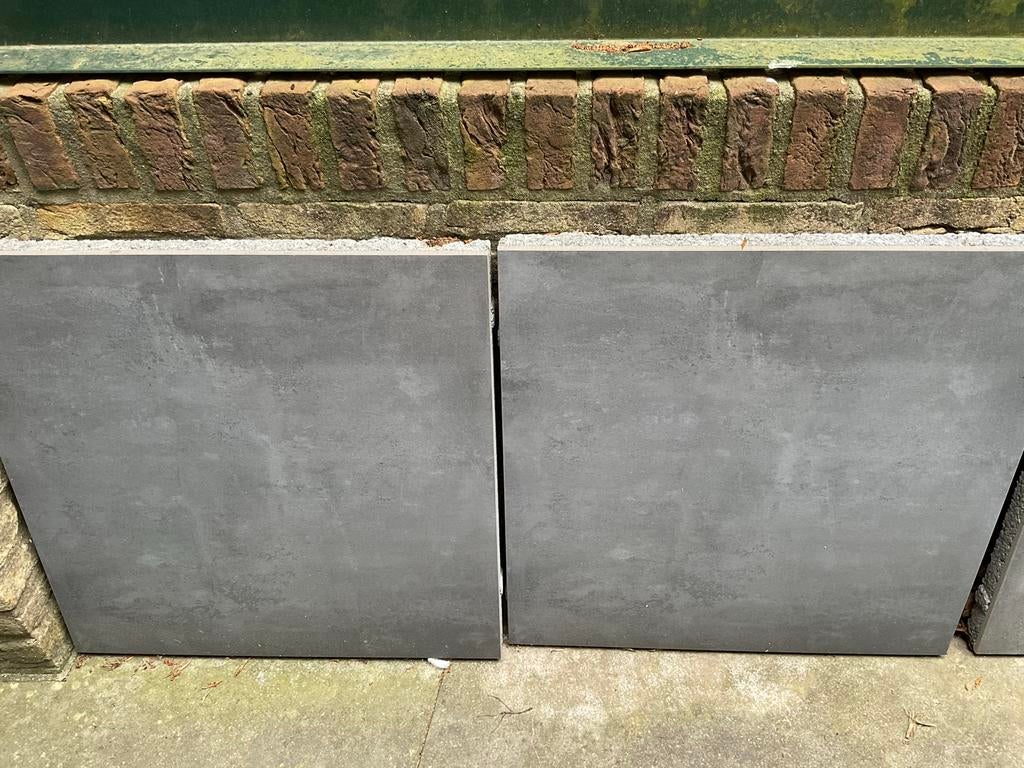 Keramische tuintegel GeoCeramica Concreet Black 60x60x4, Tuin en Terras, Tegels en Klinkers, Ophalen, Keramiek, Nieuw, 10 m² of meer