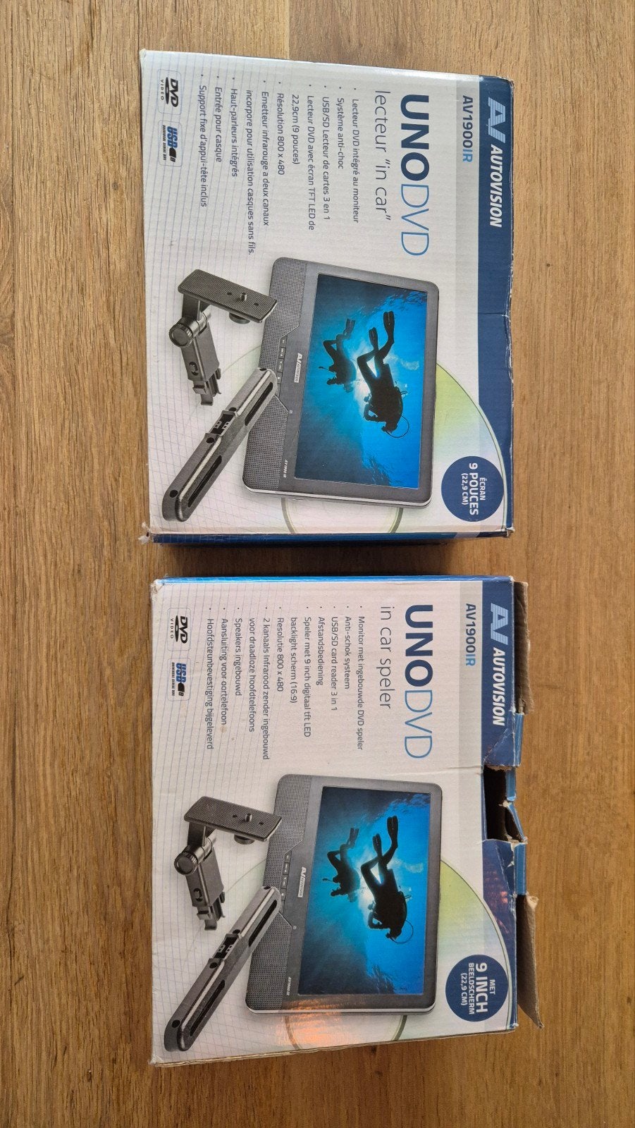 Autovision AV1900IR Portable DVD-speler 9 inch - Duo set, Audio, Tv en Foto, Draagbaar, Ophalen of Verzenden, Zo goed als nieuw