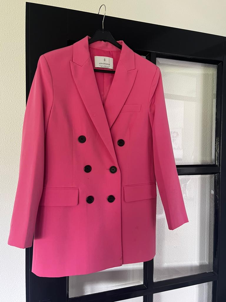 Prachtige roze blazer, Stradivarius XS, Ophalen of Verzenden, Zo goed als nieuw, Maat 34 (XS) of kleiner, Roze