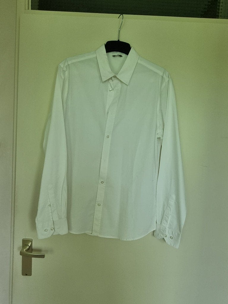 wit heren overhemd Hema maat L, Hema, Wit, Gedragen, Halswijdte 39/40 (M)