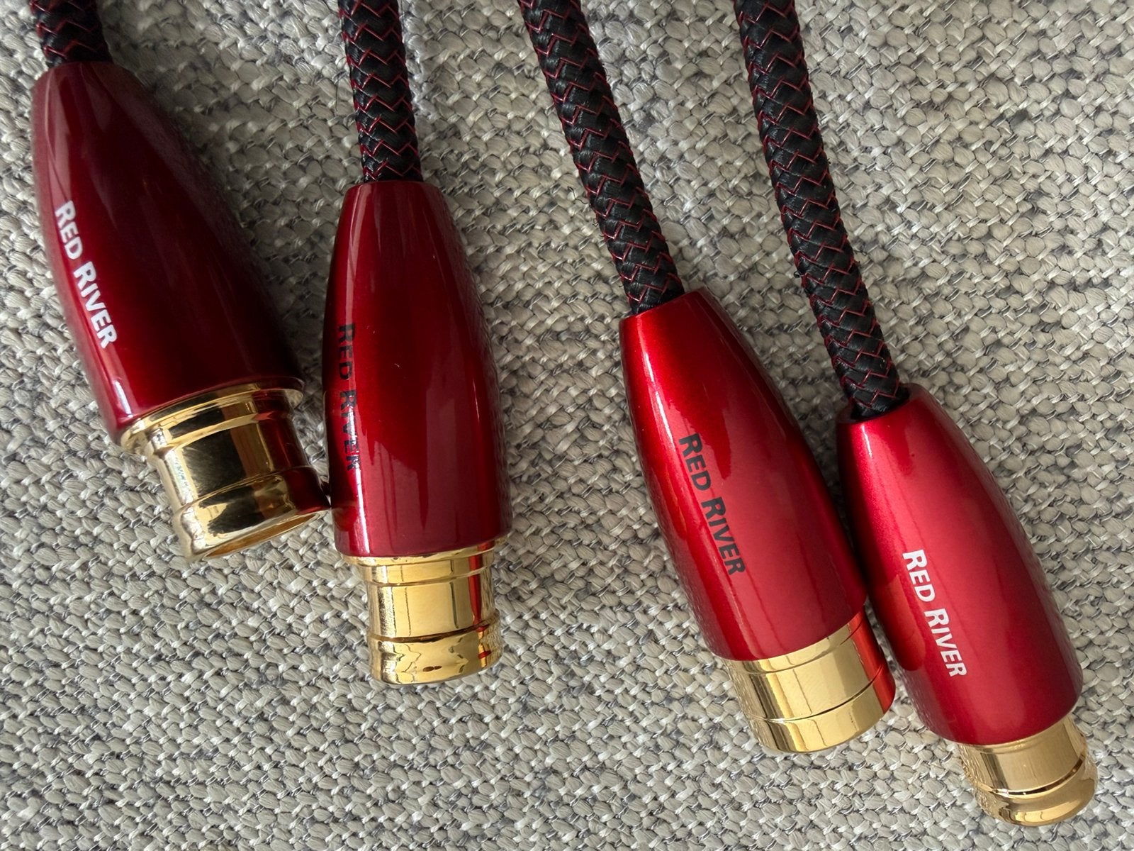 2 sets Audioquest red river xlr 0,75 m, Ophalen of Verzenden, Zo goed als nieuw, Minder dan 2 meter, Interlink-kabel