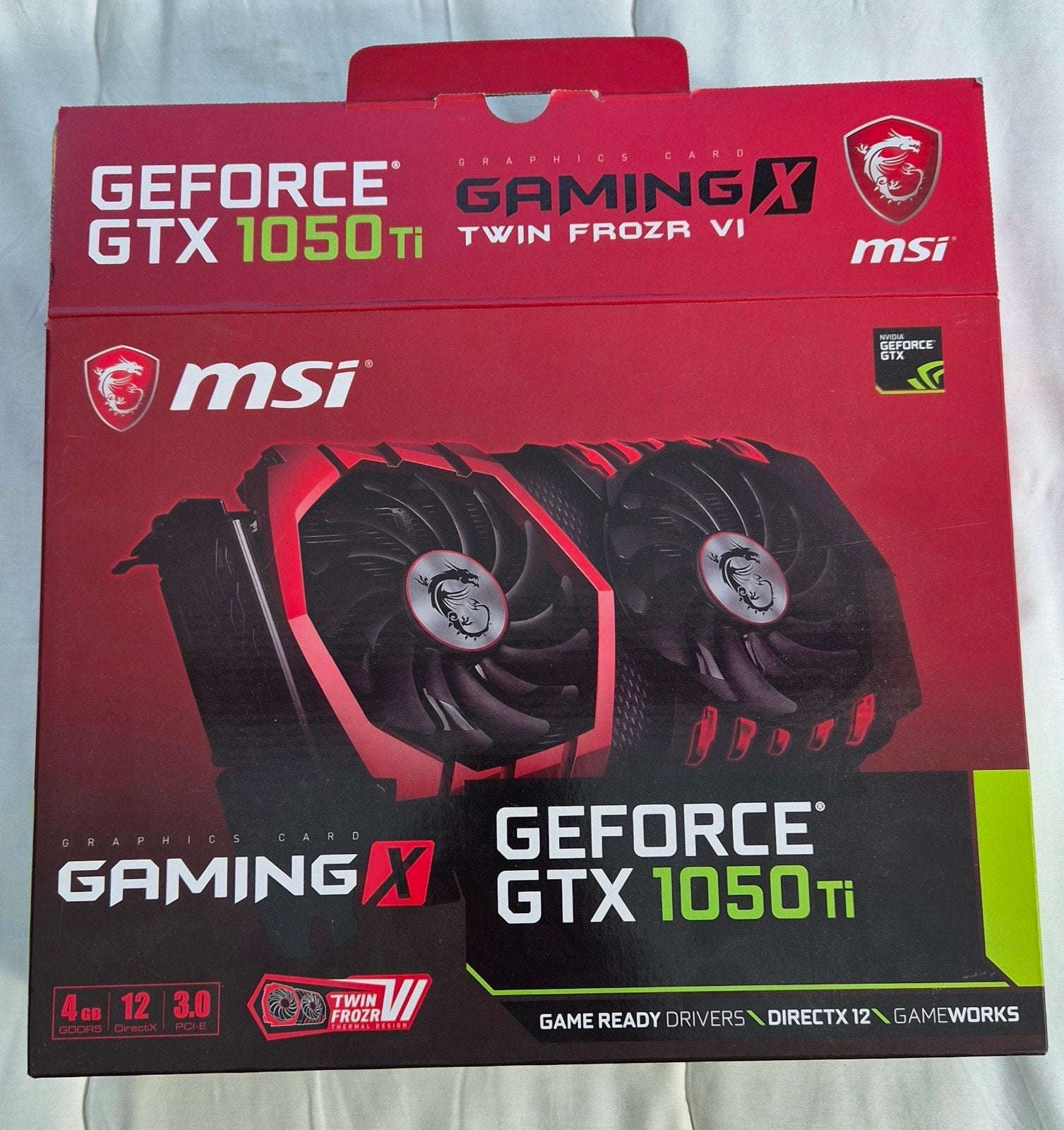 MSI GeForce GTX 1050 Ti GAMING X 4G Videokaart, PCI-Express 3, HDMI, Ophalen of Verzenden, Nvidia