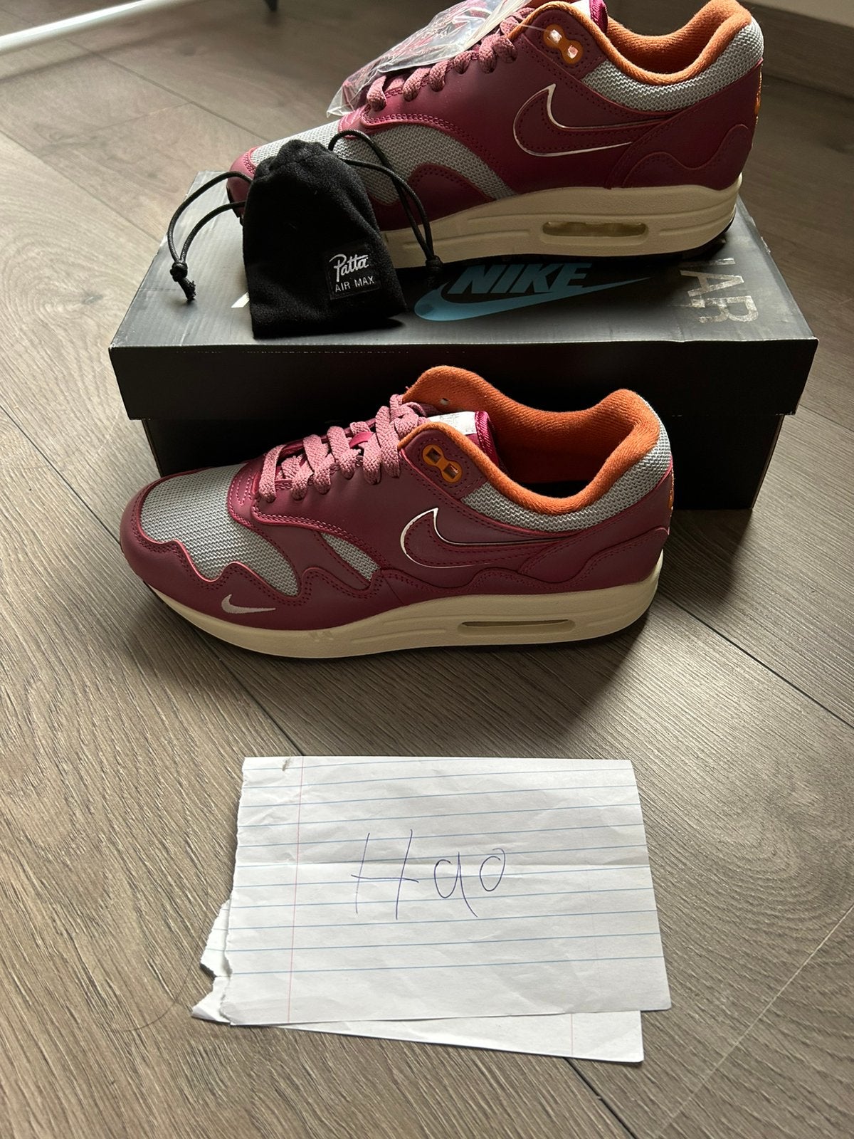 Nike air max 1 x patta, Ophalen, Zo goed als nieuw, Overige kleuren, Veterschoenen
