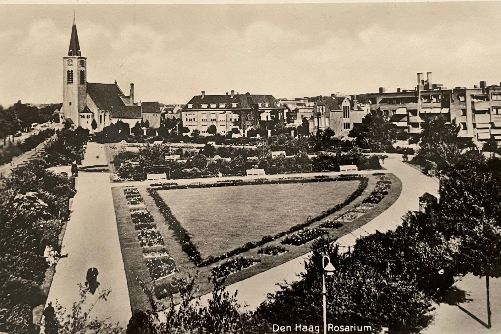 Den Haag Rosarium 1939 gestuurd Eindhoven, Ophalen of Verzenden, Voor 1940, Zo goed als nieuw, Overige onderwerpen