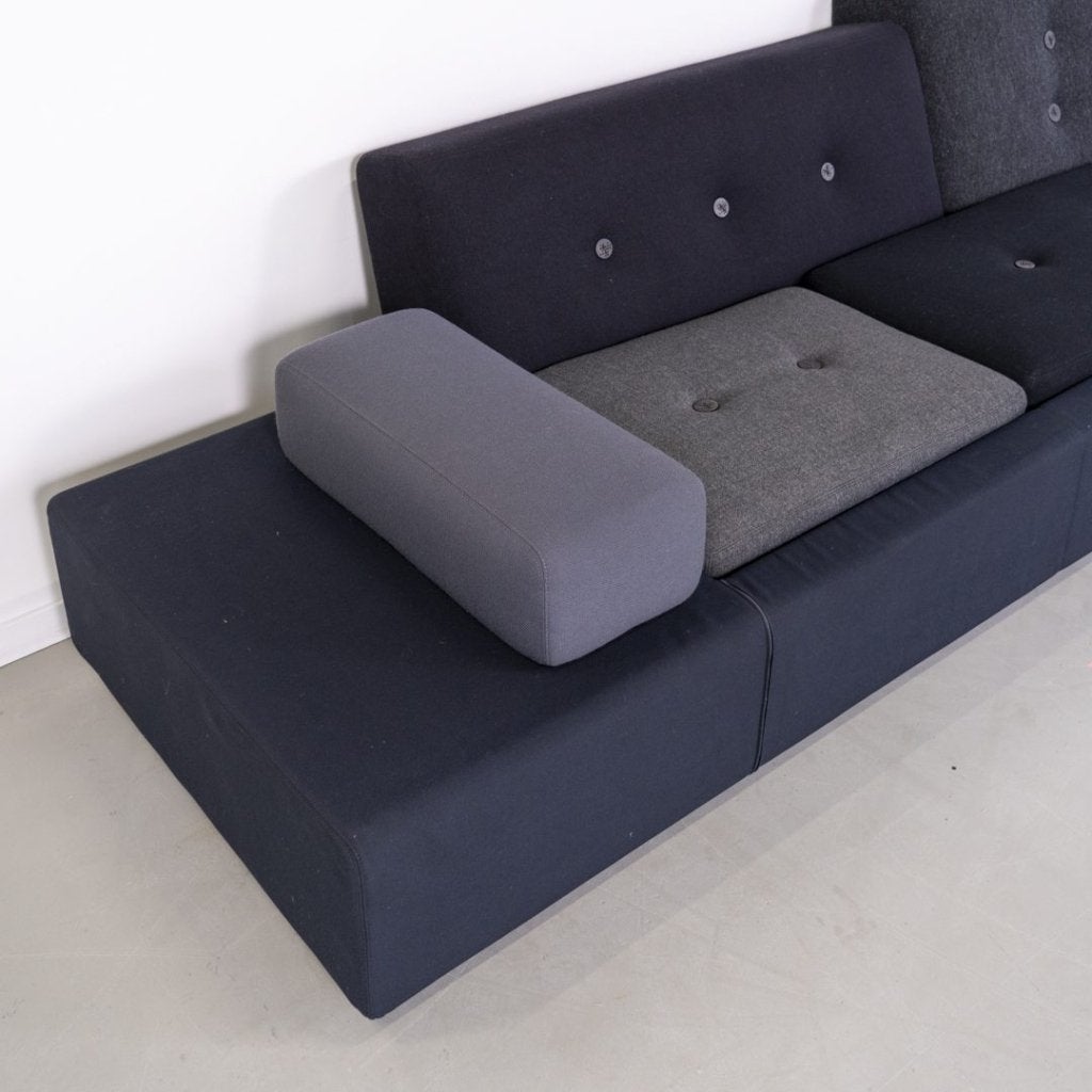 Vitra Polder Sofa XL Bank Zwart Stof, Niet ingevuld, Zo goed als nieuw, Niet ingevuld, Niet ingevuld