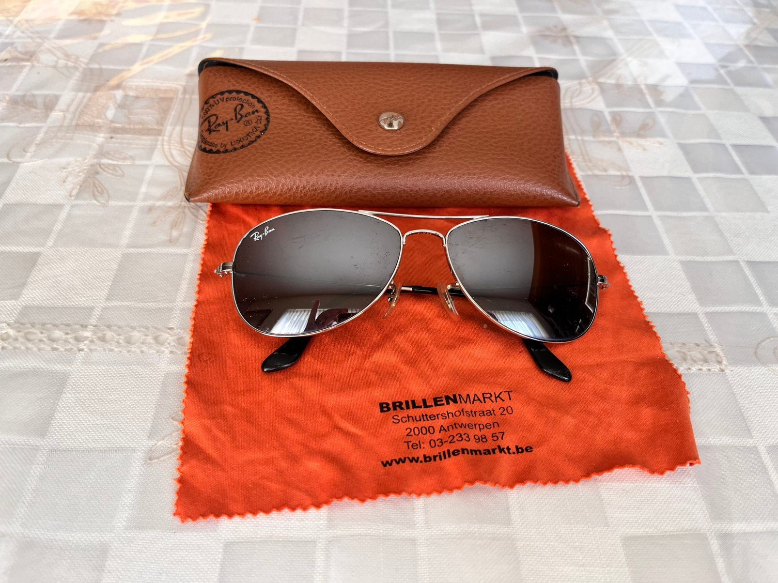 Rayban aviator dames model zilverkleurig, Ophalen of Verzenden, Zo goed als nieuw, Ray-Ban