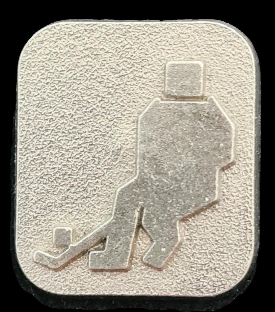 IJshockey pictogram pin-zilverkleur, Verzamelen, Speldjes, Pins en Buttons, Verzenden, Nieuw, Sport, Speldje of Pin