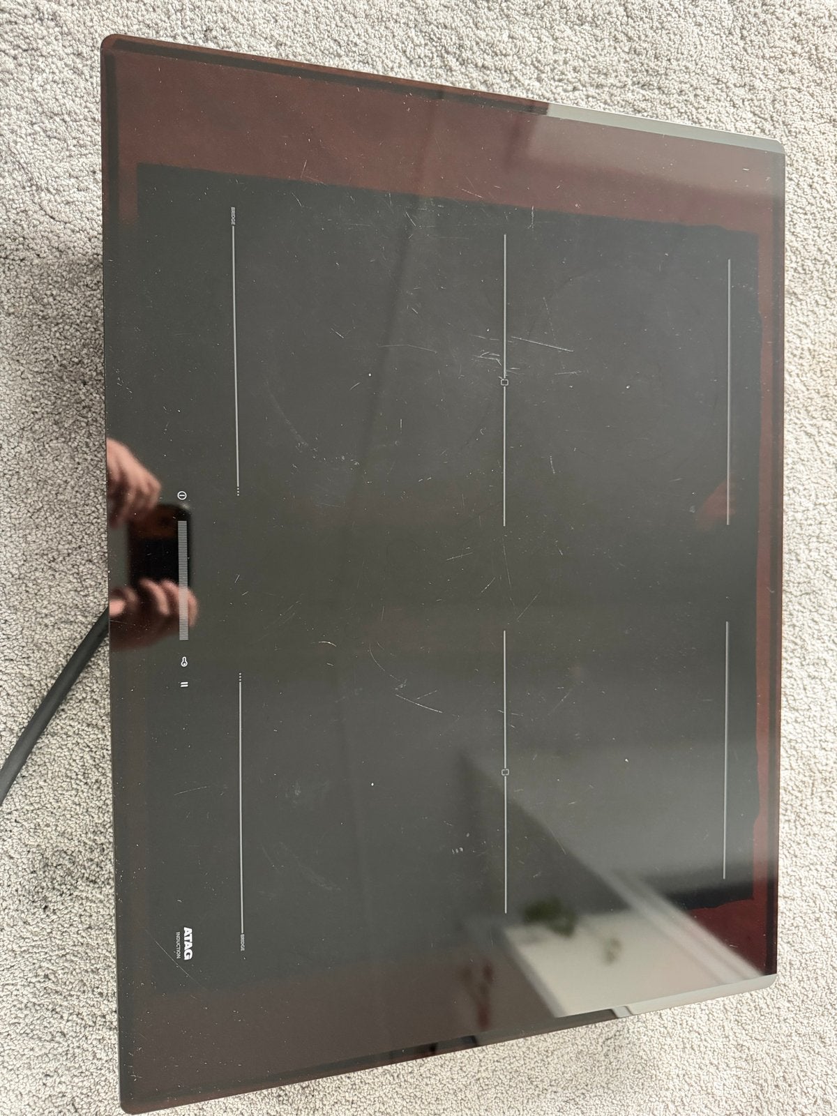 ATAG Inductiekookplaat 70cm, Ophalen, Gebruikt, 4 kookzones, Inbouw
