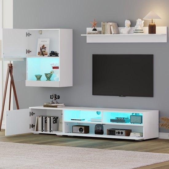 Wandkast – Muurkast – Opbergkast – Mediawand – Boekenkast, Hobby en Vrije tijd, Overige Hobby en Vrije tijd, Nieuw, Verzenden