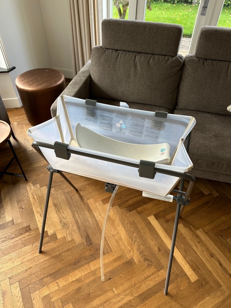 Stokke Flexi Bath compleet met standaard en Newborn Support, Kinderen en Baby's, Zo goed als nieuw, Badje, Standaard, Ophalen
