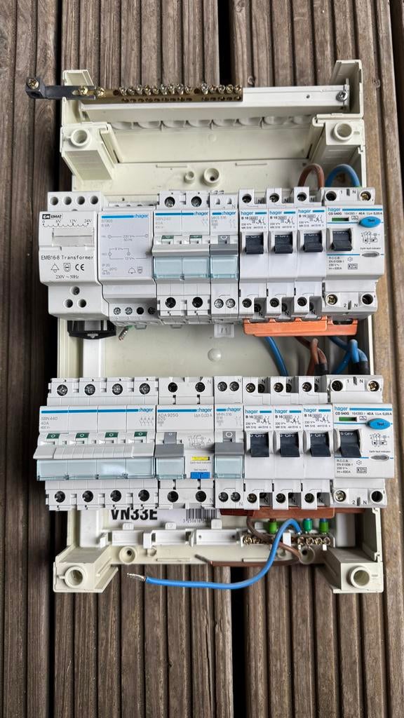 Hager Groepenkast met diverse componenten, Doe-het-zelf en Verbouw, Elektra en Kabels, Zo goed als nieuw, Overige typen, Ophalen of Verzenden