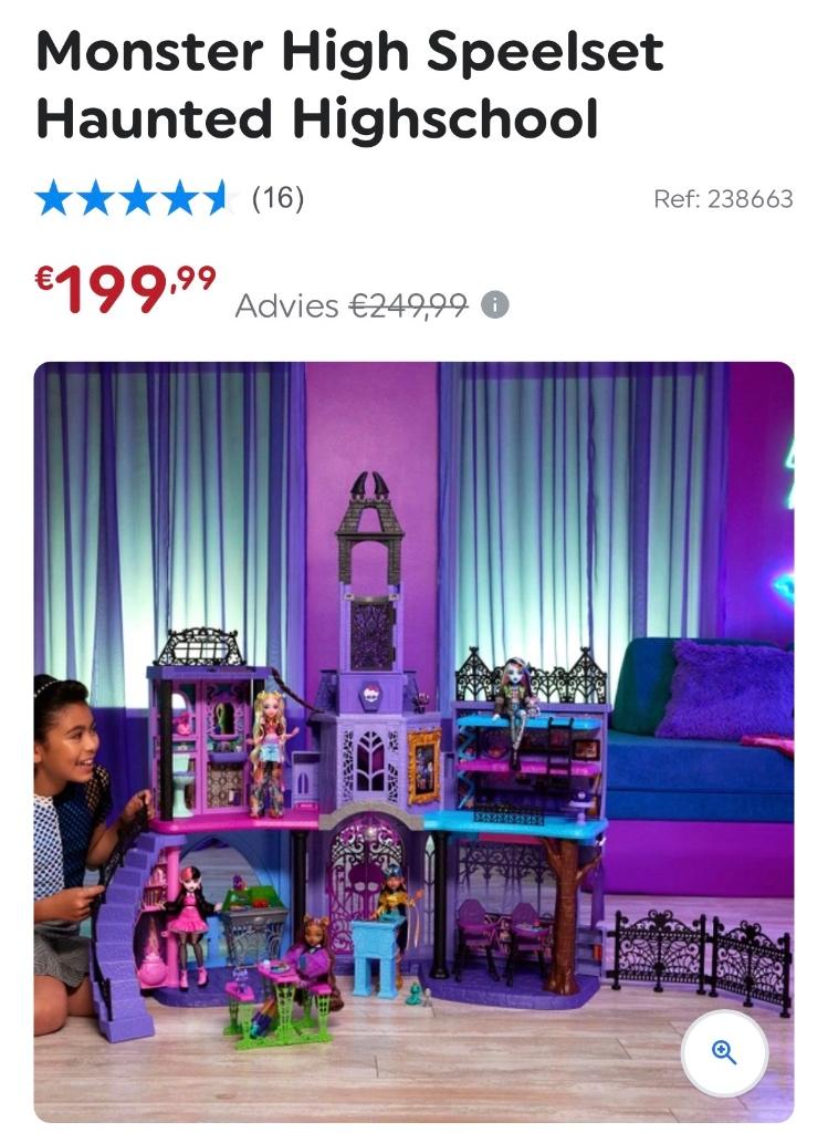 Monster High Speelset Haunted Highschool, Ophalen, Zo goed als nieuw, Compleet, Complete set