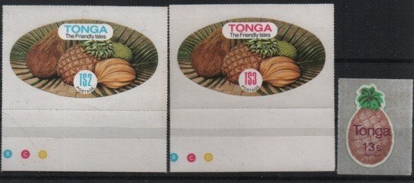S632 Tonga 836/38 postfris vruchten, Postzegels en Munten, Verzenden, Postfris, Overige thema's