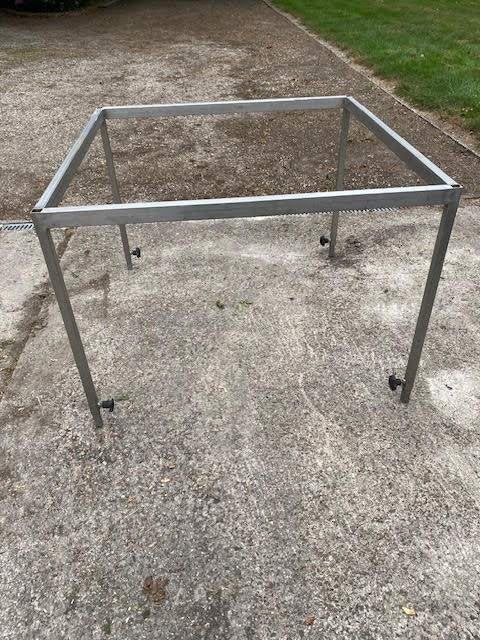 hoge rvs frame voor werk/hobby/inpak tafel, Ophalen, Gebruikt