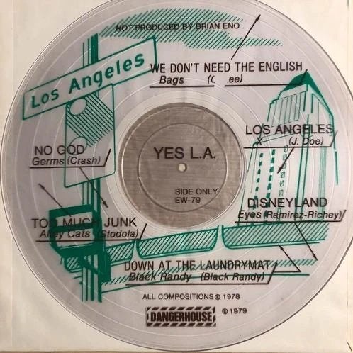 Yes L.A. Punk vinyl compilation LP [Germs, X, Bag] , 1979), Picture disc, Overige genres, Ophalen of Verzenden, Zo goed als nieuw