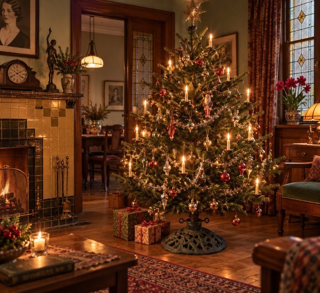 Antieke gietijzeren kerstboomstandaard Art Deco, Ophalen of Verzenden
