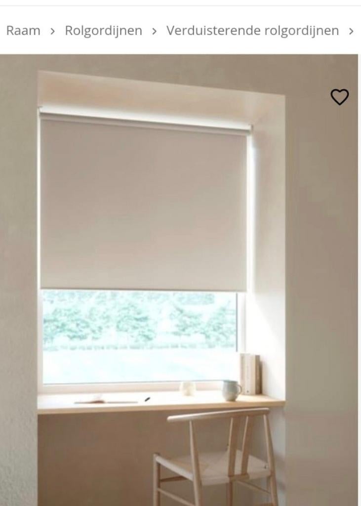 Rolgordijn, Beige, Zo goed als nieuw, 150 tot 200 cm, 50 tot 100 cm
