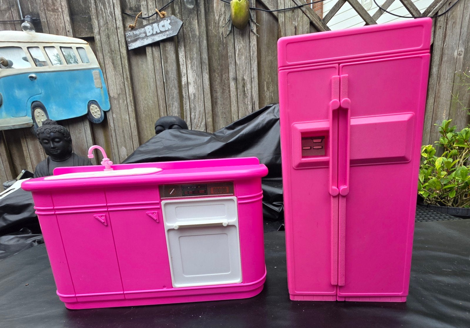 Vintage Barbie Keuken en Koelkast Set (1990), Ophalen of Verzenden, Gebruikt, Barbie