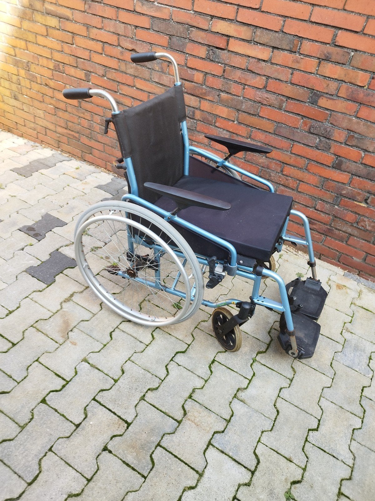 aluminium inklapbare rolstoel, Ophalen, Inklapbaar, Gebruikt, Duwrolstoel