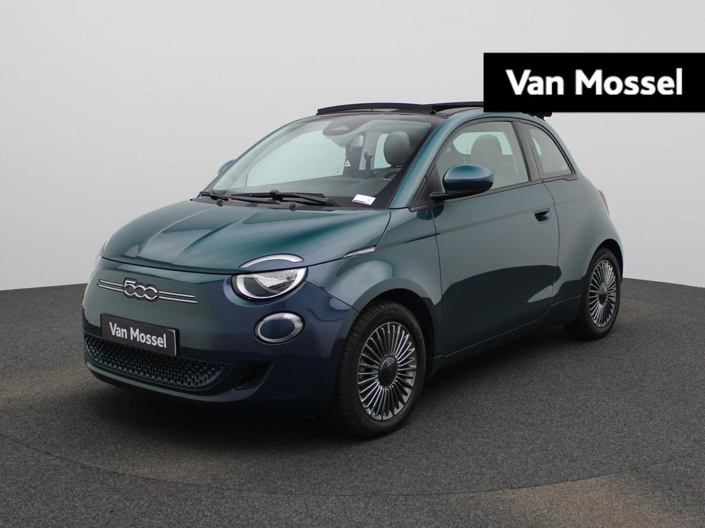 Fiat 500C 500e 42 kWh Icon | Cabrio | Navigatie | Apple & An, Stof, Gebruikt, 118 pk, Cruise Control
