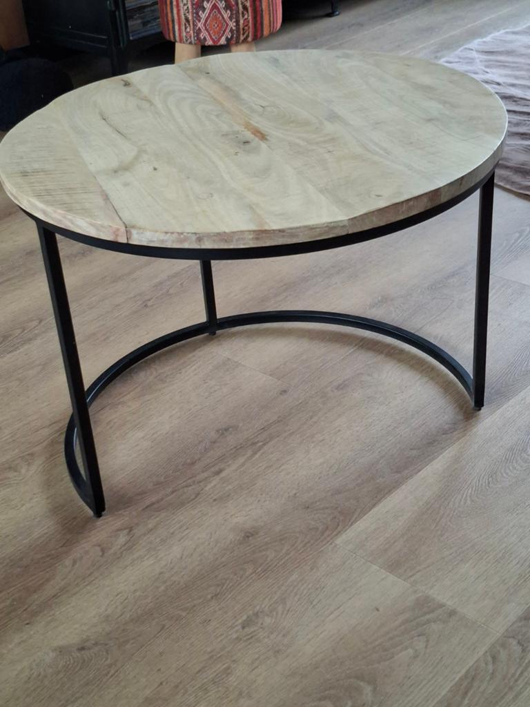 Bijzettafeltje, Ophalen of Verzenden, Rond, Minder dan 55 cm, 45 tot 60 cm