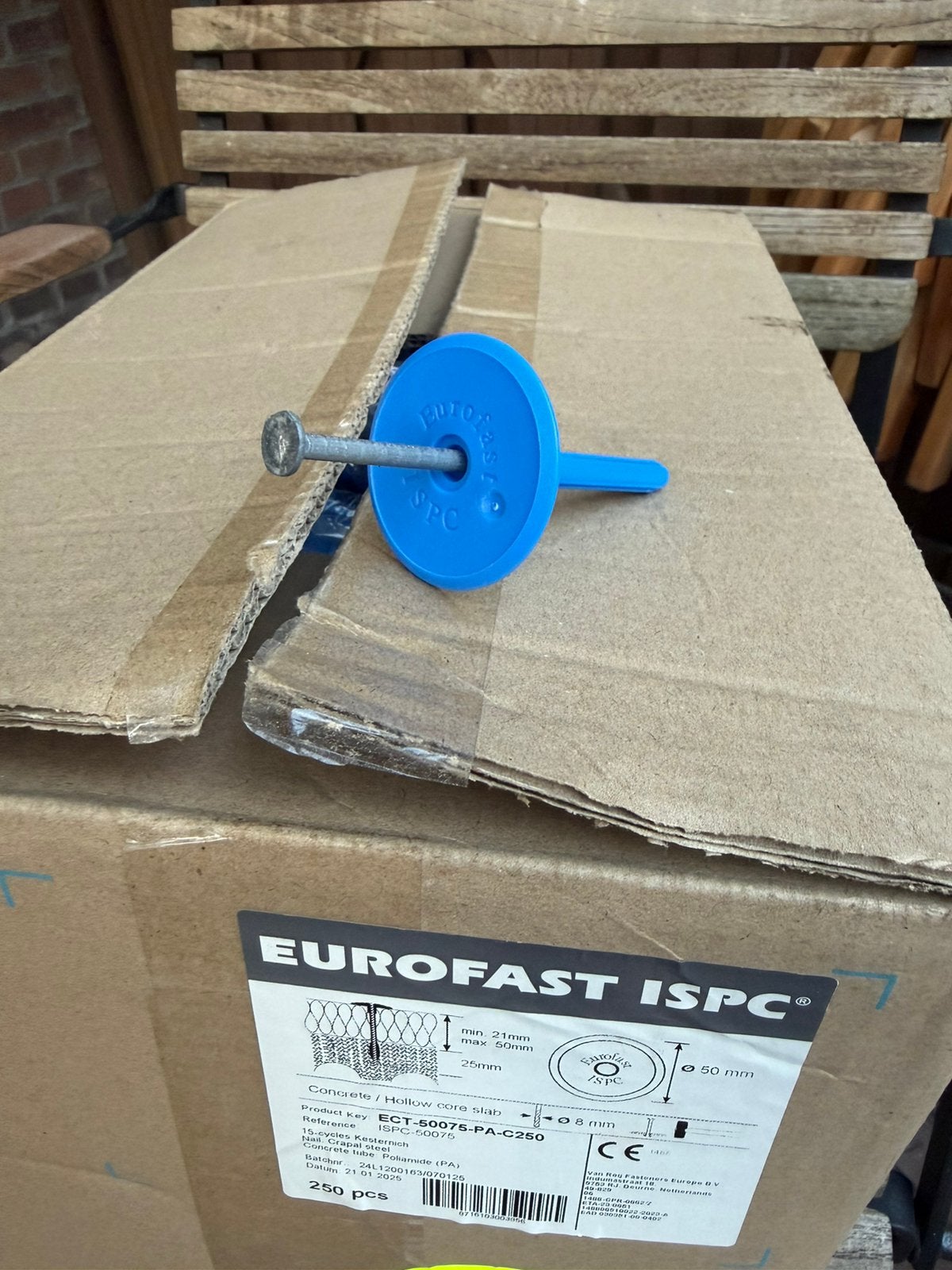 500st. Eurofast slagpluggen 8mm x 75mm, Doe-het-zelf en Verbouw, Overige materialen, 4 tot 8 cm, Nieuw, Ophalen of Verzenden