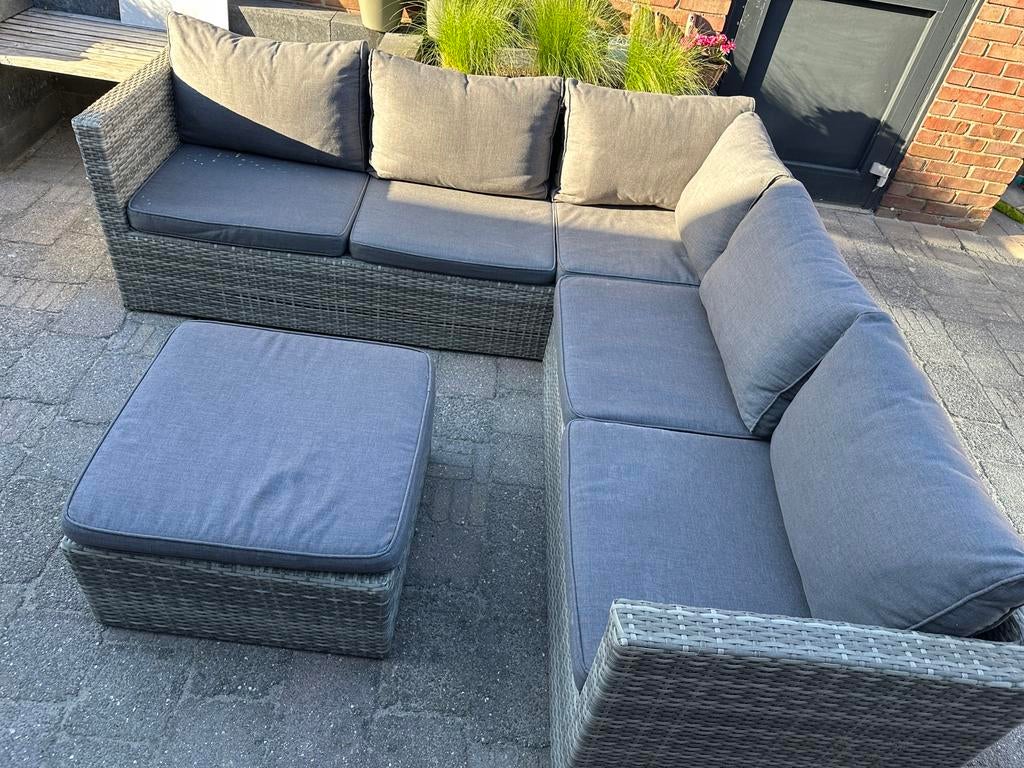 Wakefield loungeset Novara antraciet textiel, Ophalen, 5 zitplaatsen, Gebruikt, Bank