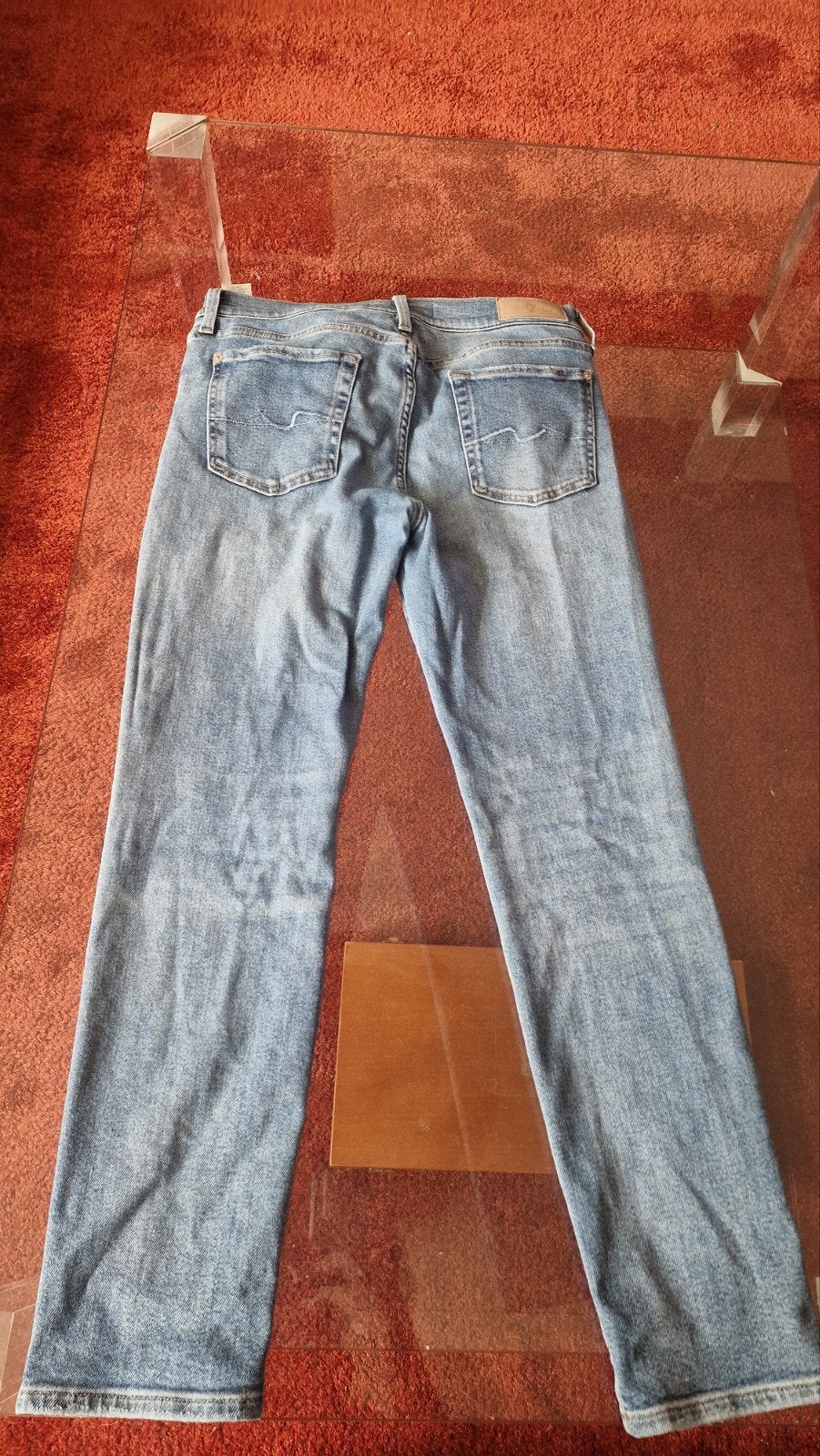 For all 7 mankind stretch broek 29, Ophalen of Verzenden, Zo goed als nieuw, Blauw, W28 - W29 (confectie 36)