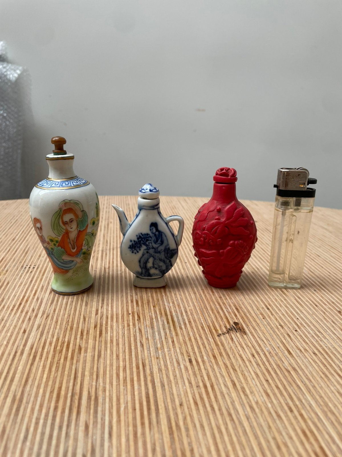 Lot 3 chinees snuifflesje 3x, Antiek en Kunst, Antiek | Porselein, Verzenden