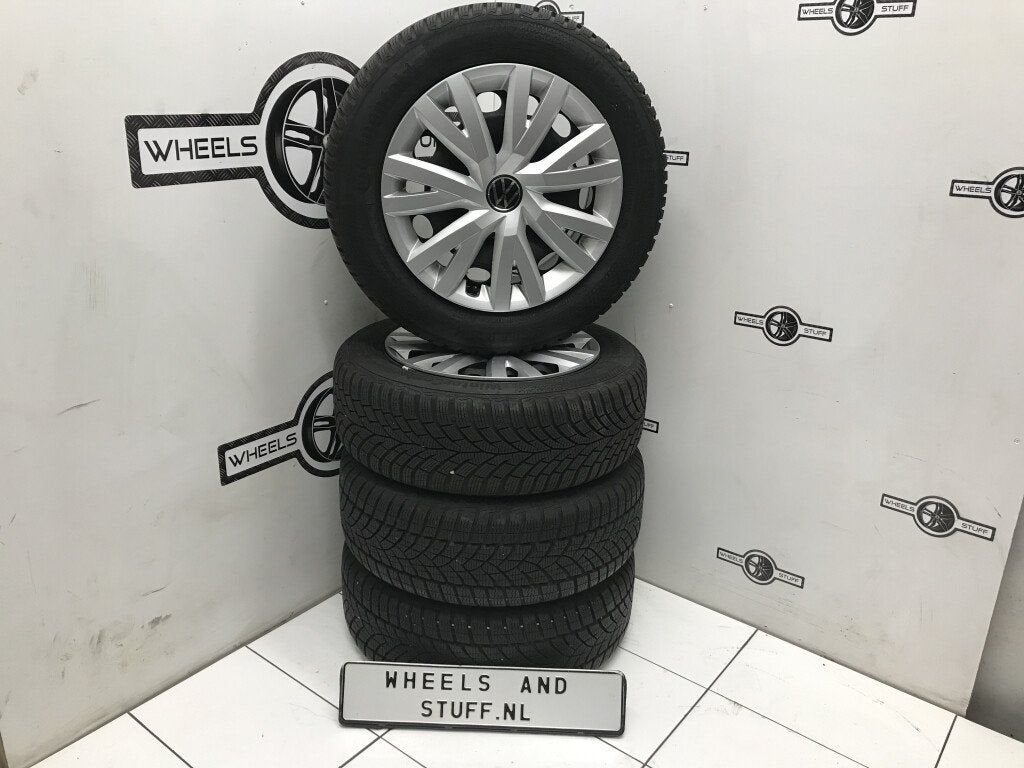 VW Golf 7 8 staal velgen 16"inch winterbanden 5x112, Ophalen, Gebruikt, 16 inch, Banden en Velgen