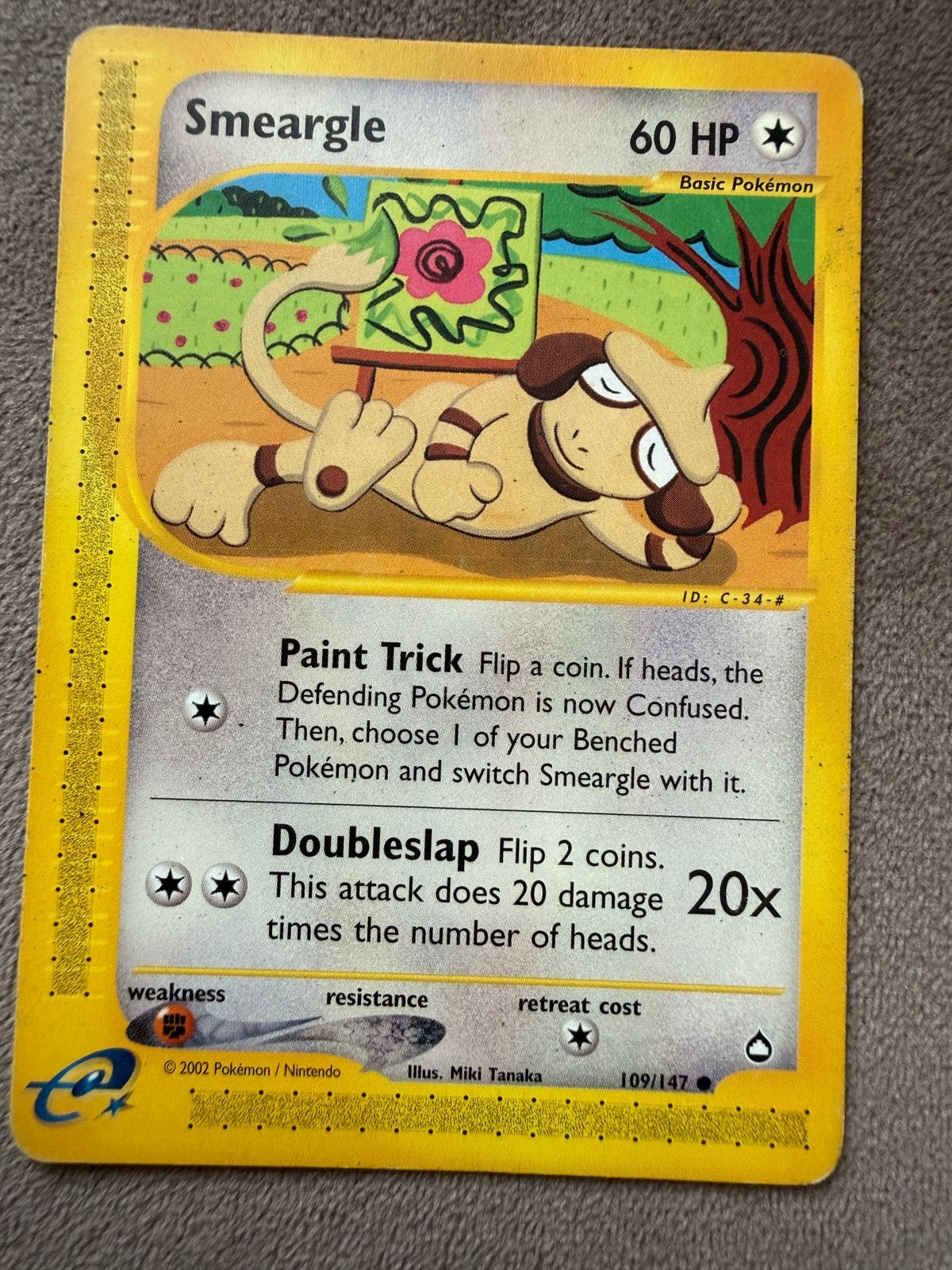 Smeargle Pokemon Aquapolis 109/147, Ophalen of Verzenden, Gebruikt