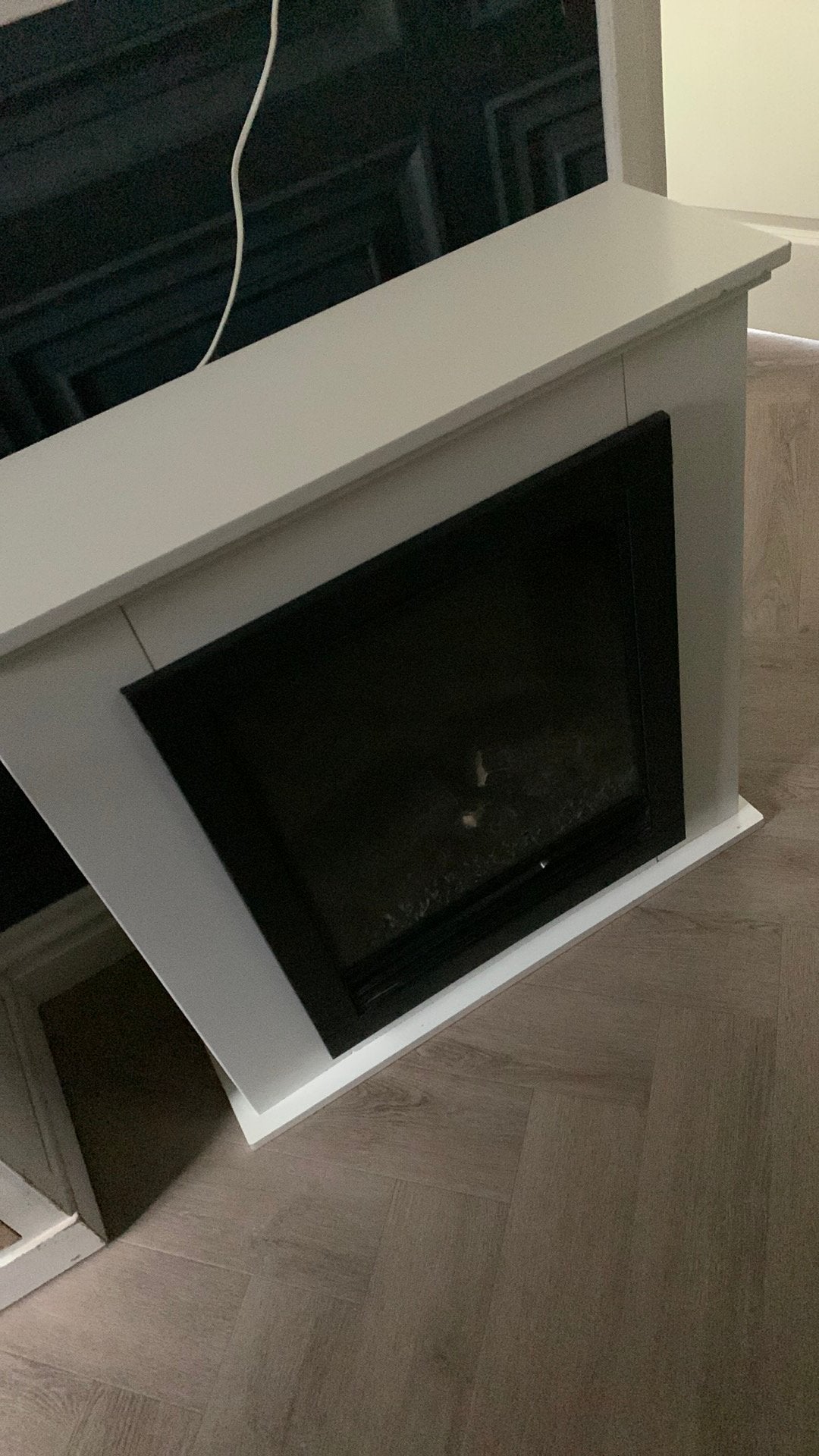 Elektronische sierkachel met 2 standen werkend, Ophalen, Zo goed als nieuw, Vrijstaande haard, Elektrische haard