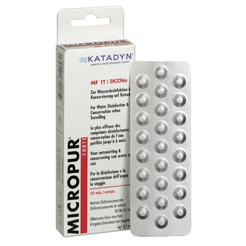 Katadyn Micropur Forte MF1T Waterzuiveringstabletten 50, Outdoorsportshop, Nieuw, Katadyn, Info@outdoorsportshop.nl