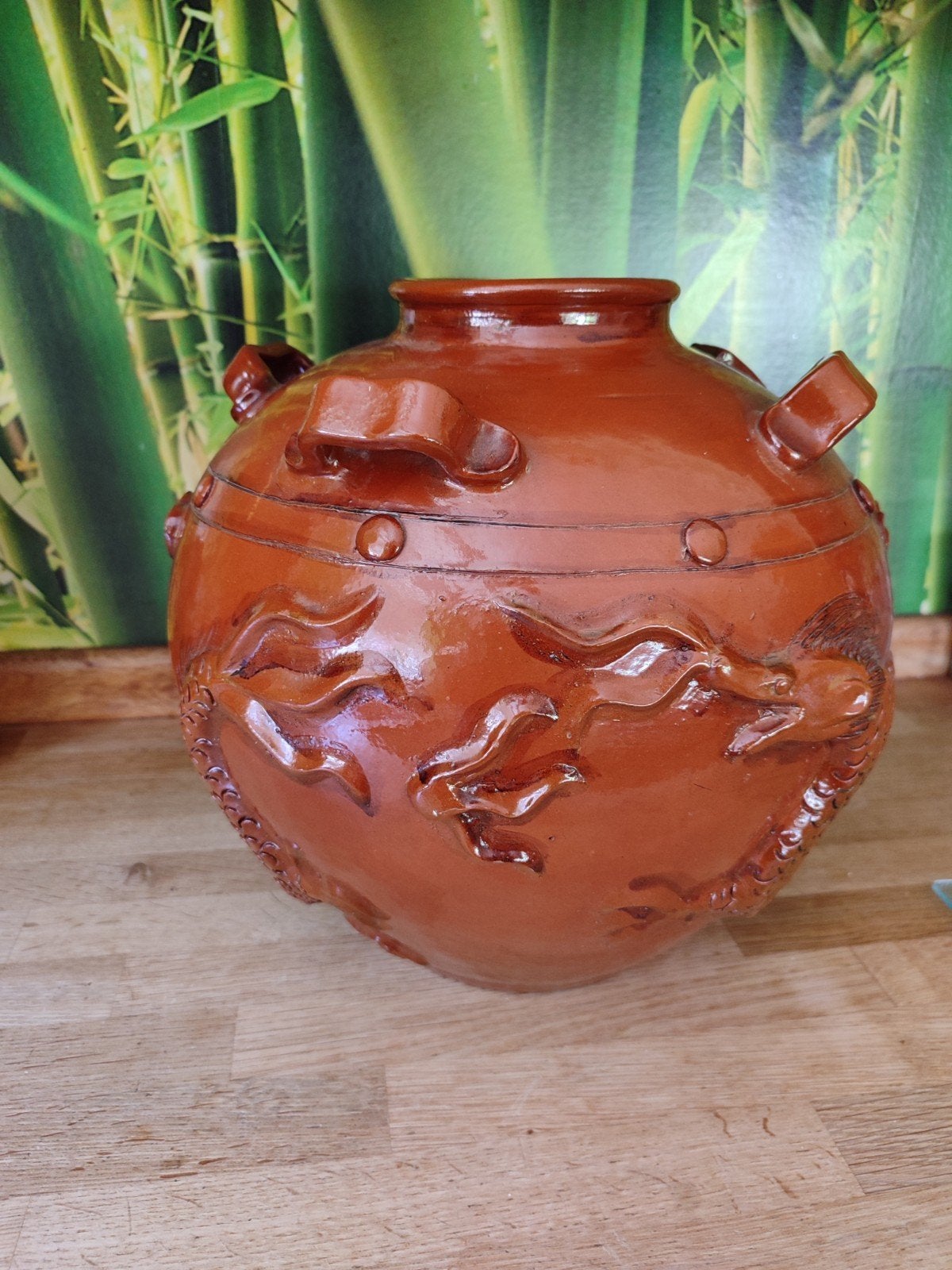 Oosterse grote pot met golden draken, Antiek en Kunst, Ophalen of Verzenden