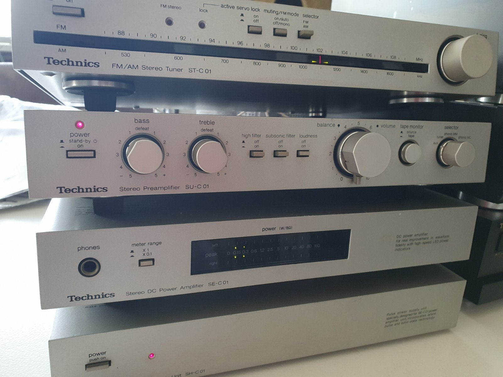 Technics ST-C01, SU-C01, SE-C01 Hifi Set, Gebruikt, 60 tot 120 watt, Stereo, Ophalen