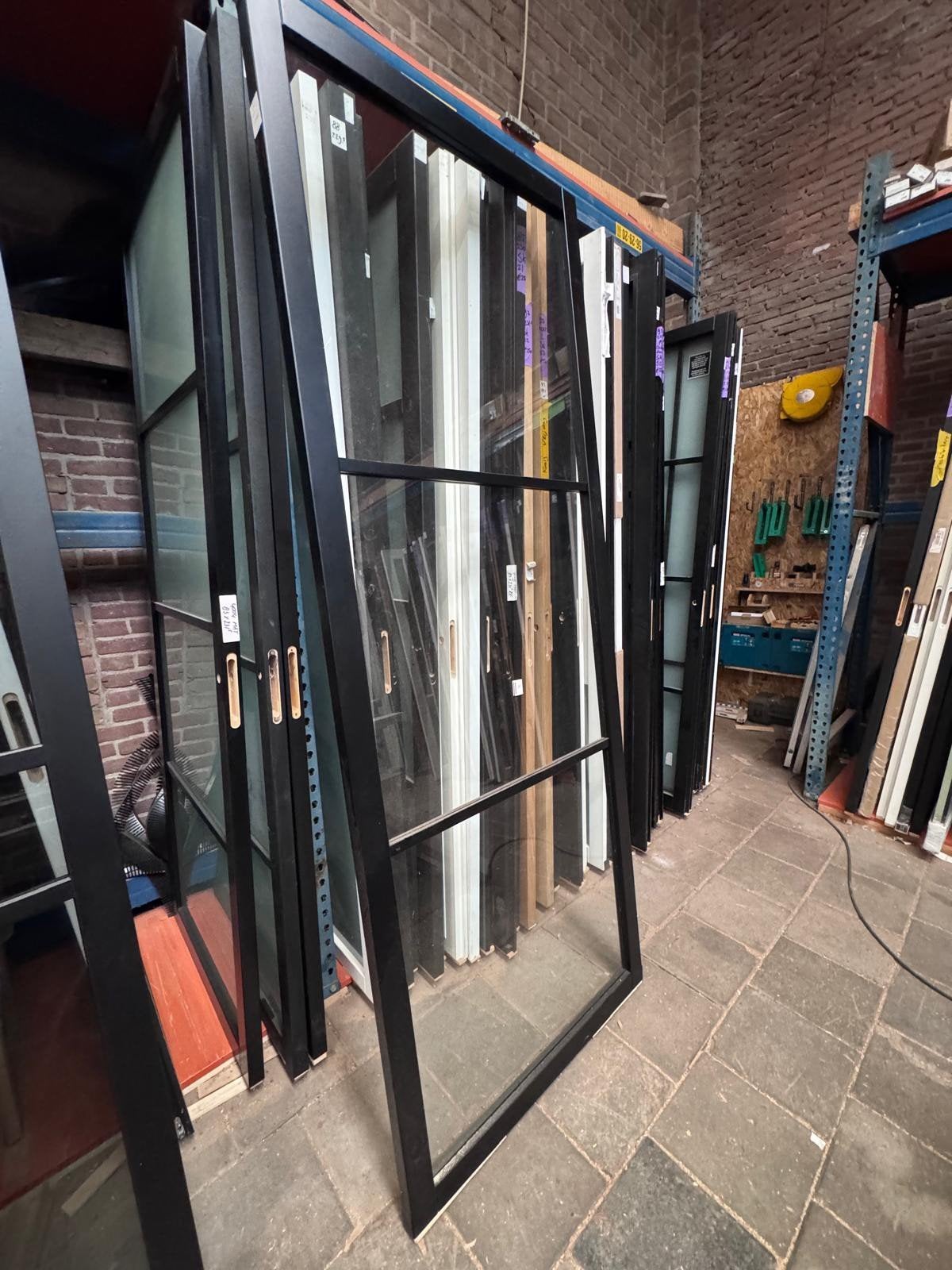 88x231,5cm binnendeur stomp staallook zwart SK10, Ophalen, ., Nieuw, .