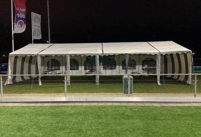 Partytent 6x12 meter, Tuin en Terras, Partytenten, Ophalen, Gebruikt, Partytent, 6 meter of meer