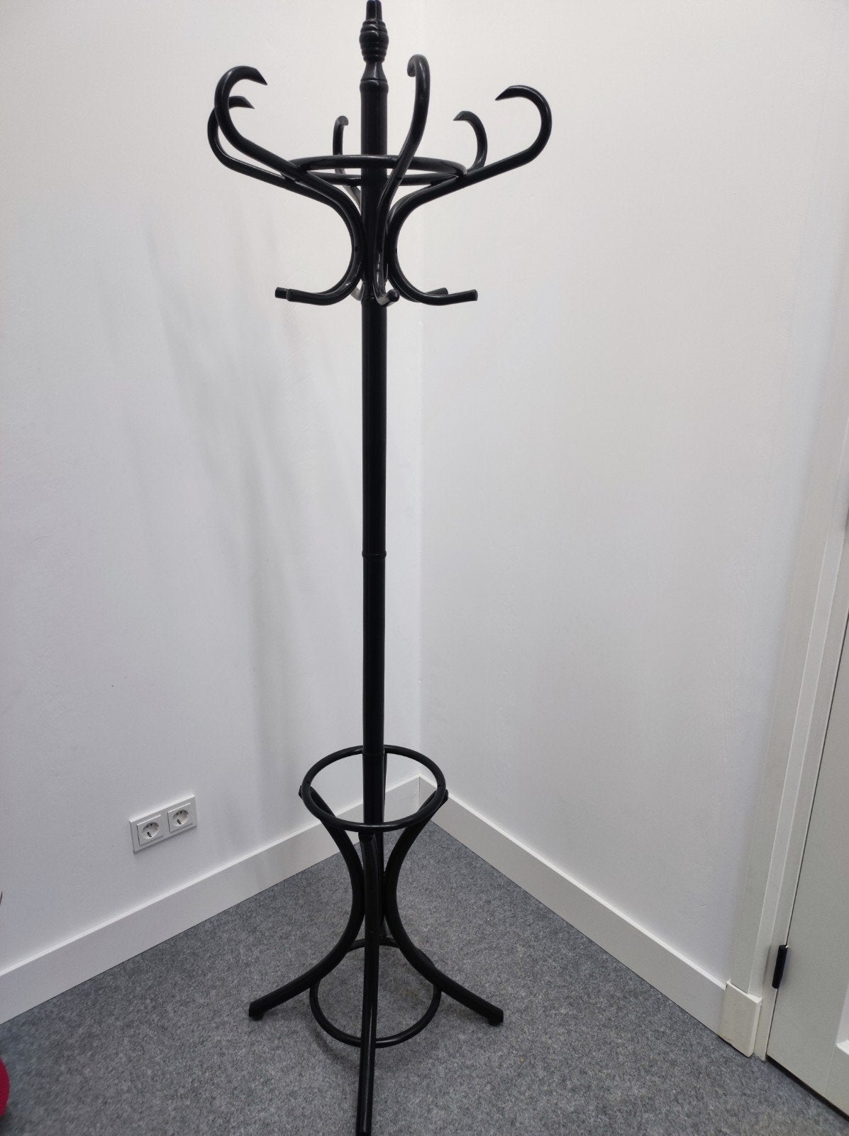 houten klassieke bistro kapstok zwart, Ophalen, Hout, Staande kapstok, 150 tot 200 cm