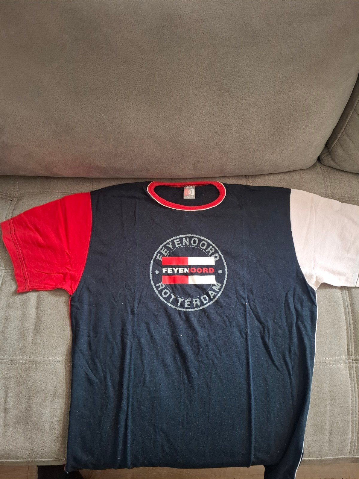 Vintage Feyenoord T-shirt - Maat M, Ophalen of Verzenden, Overige maten, Zwart, Feyenoord