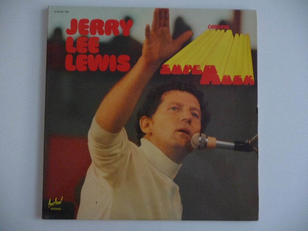 2lp JERRY LEE LEWIS -ORIGINAL SUPER ROCK- DISQUES FESTIFAL, Gebruikt, Pop, Ophalen of Verzenden, 12 inch