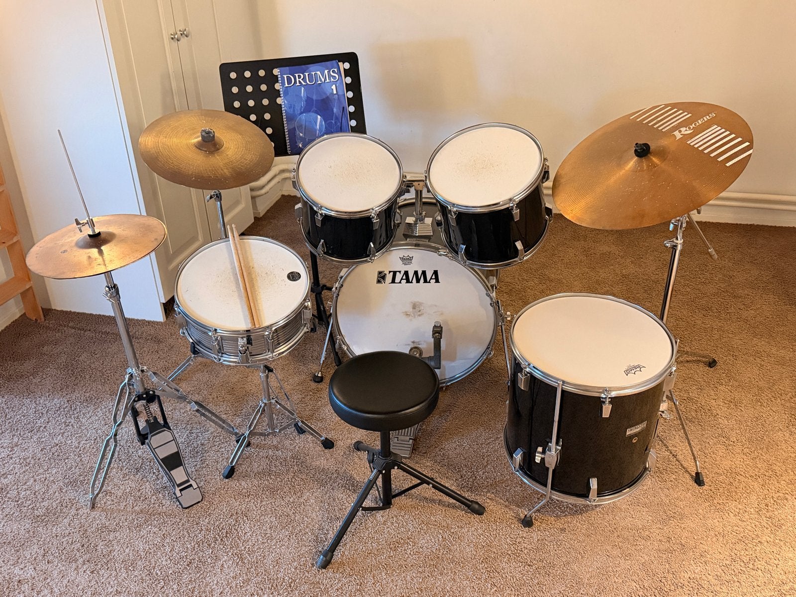 Compleet Tama Swingstar drumstel - Ideaal voor beginners, Ophalen, Gebruikt, Tama