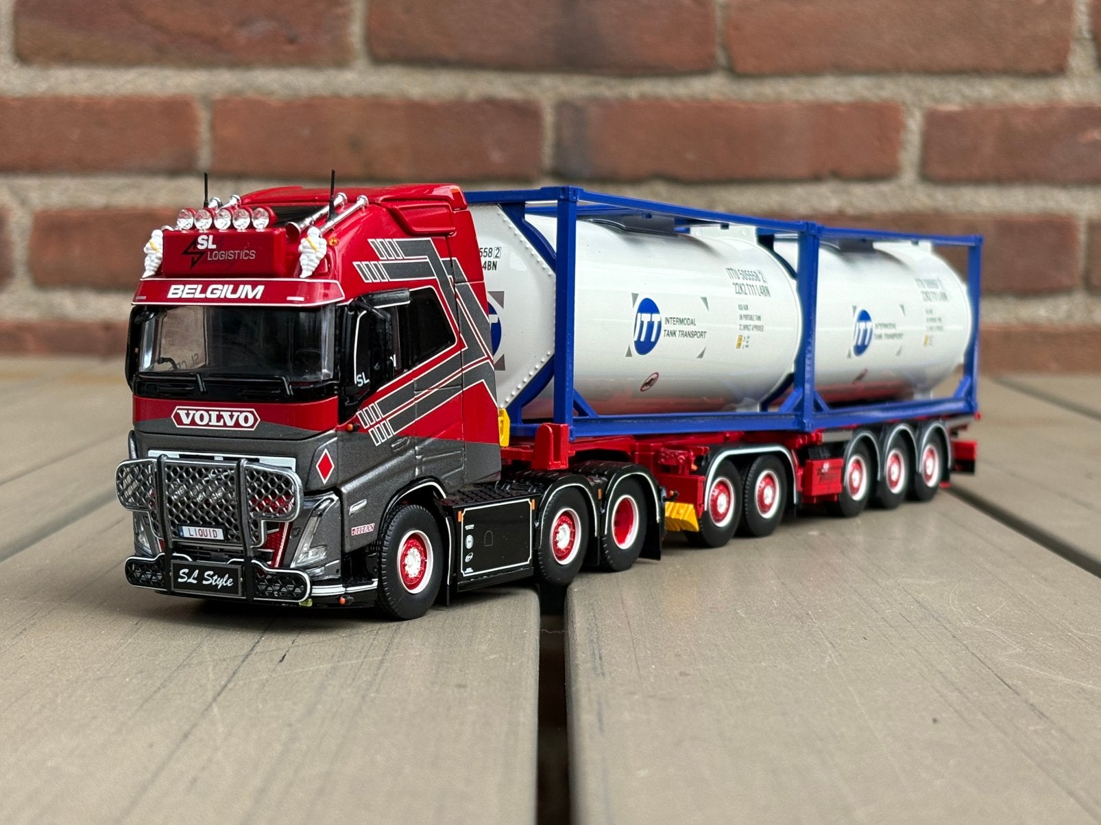 Tec flexitrailer en 2x Swap Tankcontainer SL logistics 86476, Hobby en Vrije tijd, Modelauto's | 1:50, Ophalen of Verzenden, Zo goed als nieuw