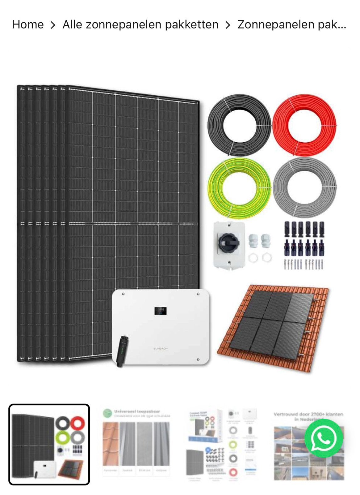 gezocht iemand die een set van 6 zonnepanelen kan aansluiten, Ophalen of Verzenden, Zo goed als nieuw