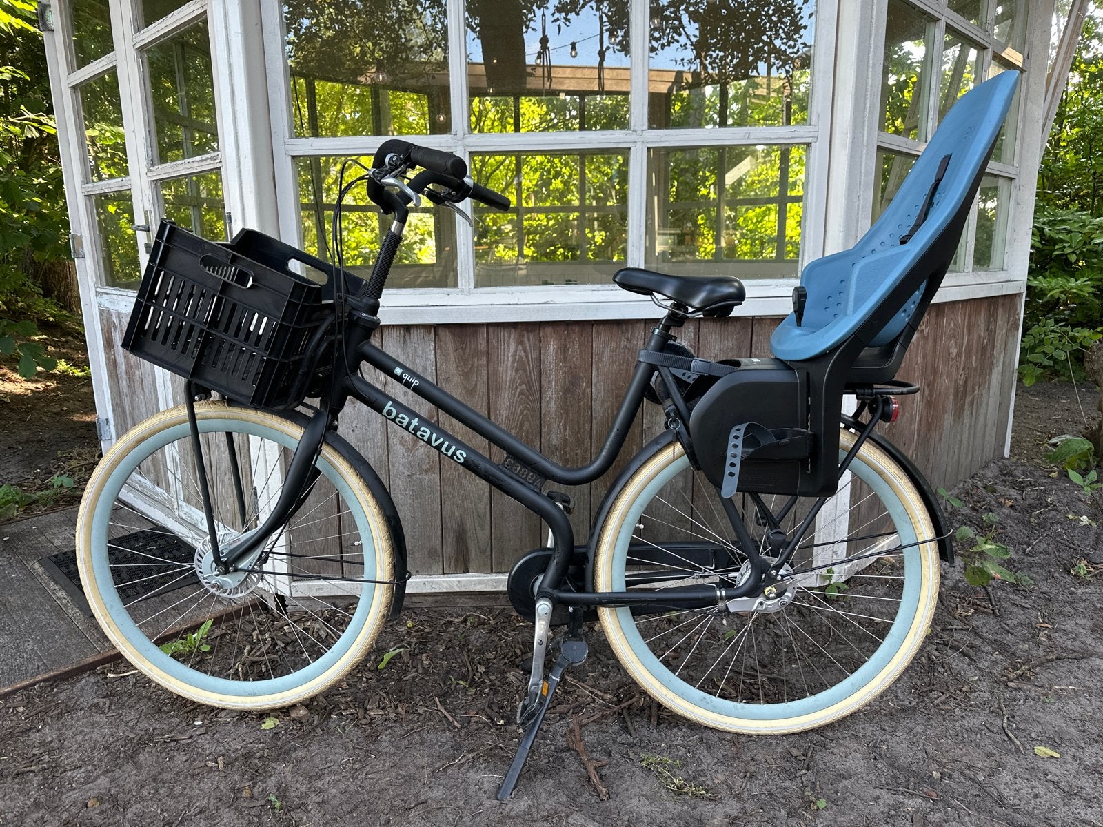 Batavus Quip Transportfiets met Nieuw Kinderzitje en Krat, Fietsen en Brommers, Ophalen, Batavus, Versnellingen, 56 cm of meer