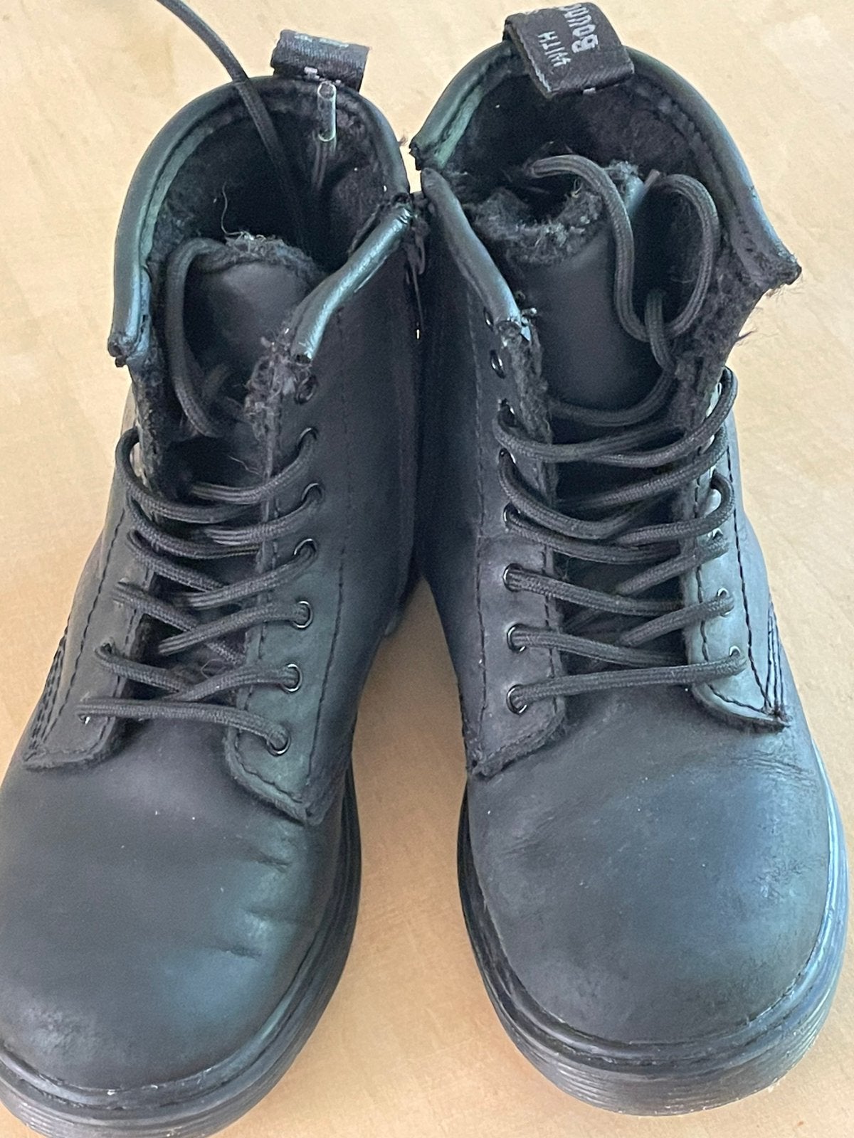 Originele Dr Martens maat 27 zwarte boots, Ophalen of Verzenden, Zo goed als nieuw, Meisje, Laarzen
