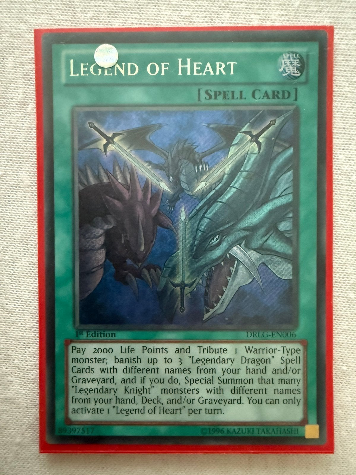 Legend of Heart yugioh Secret Rare, Verzenden, Nieuw, Losse kaart, Foil