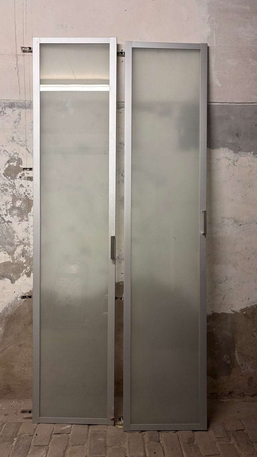 2 Gratis glazen Pax deuren kast 236x50cm, Ophalen, Kunststof, Gebruikt, 200 cm of meer