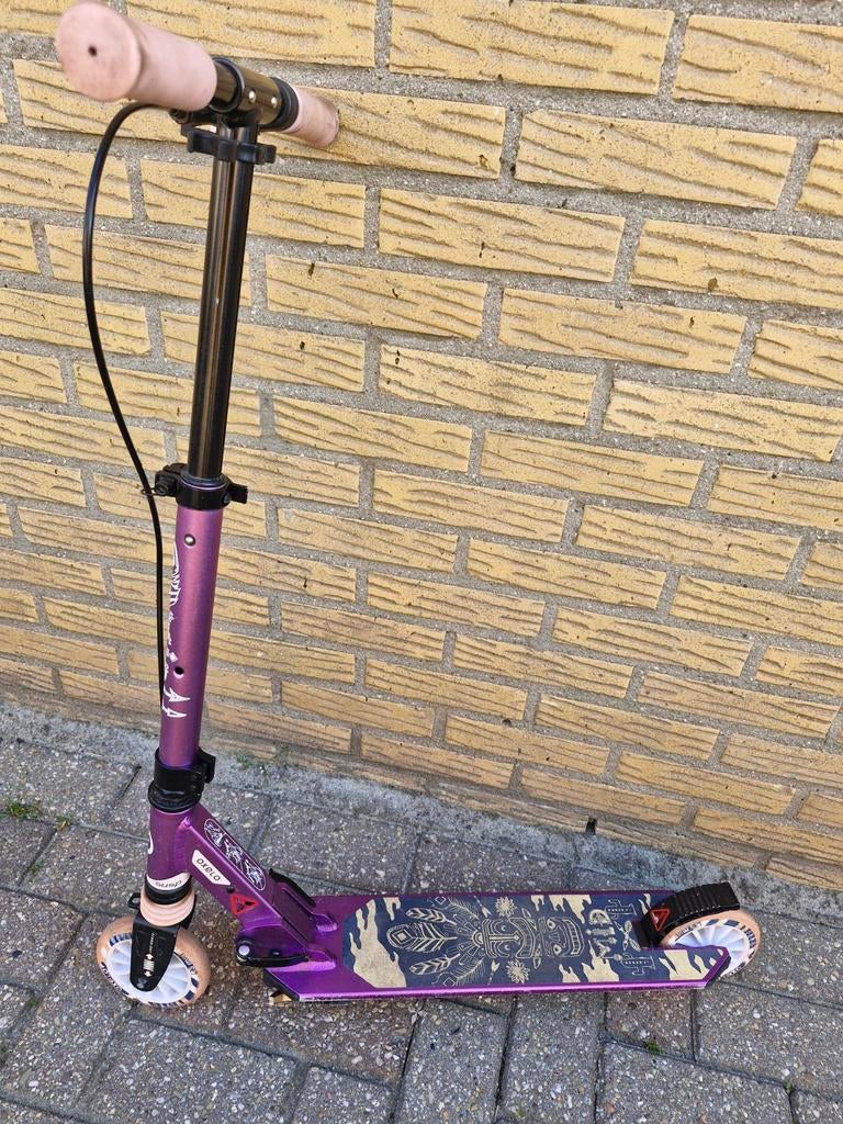 Paarse oxelo step met uniek design, Ophalen of Verzenden, Gebruikt, Gewone step, Onbekend